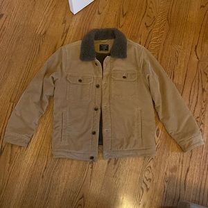 Brand new Corduroy and fur jacket. Abercrombie and fitch mens size extra small